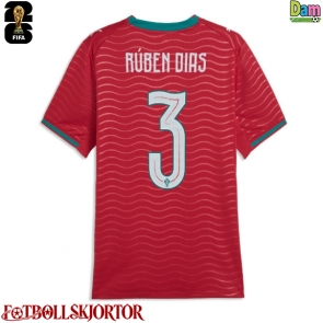 Portugal Ruben Dias #3 Hemmatröja Dam VM 2026 Kortärmad